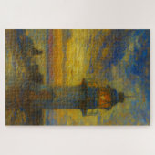 Brixham Harbor Lighthouse Turner Style Kunstpuzzel Legpuzzel (Horizontaal)