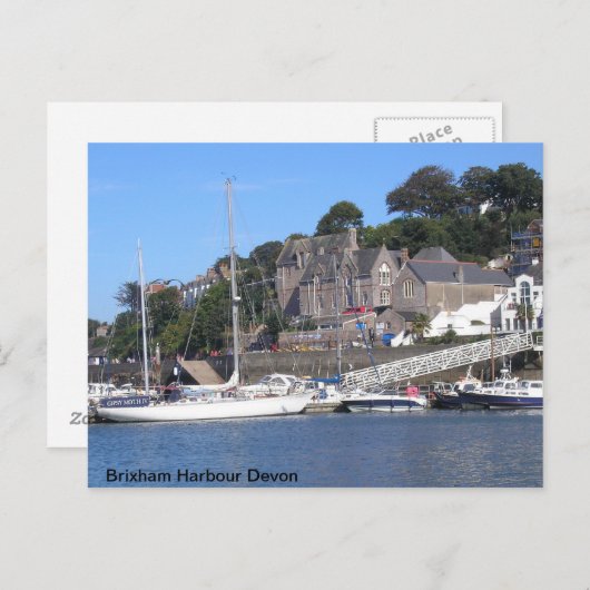 Brixham Harbour Devon Briefkaart (Voorkant / Achterkant)
