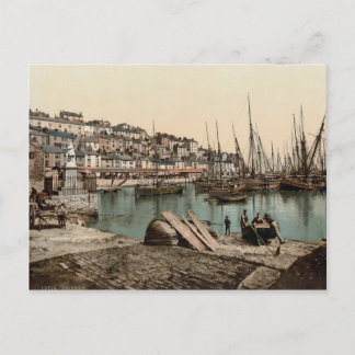 Brixham Harbour, Devon c.1895 Briefkaart