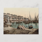 Brixham Harbour, Devon c.1895 Briefkaart (Voorkant)