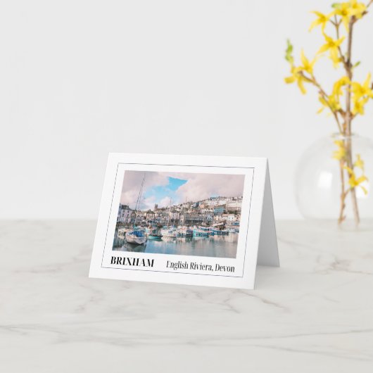 Brixham Harbour, Devon Kaart (Gele Bloem)