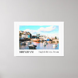 Brixham Harbour, Engelse Riviera, Devon Canvas Afdruk