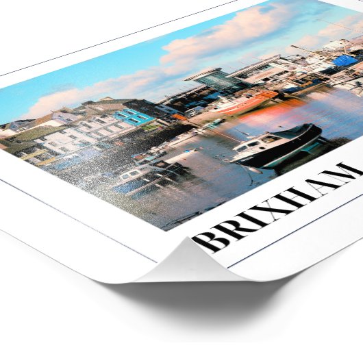 Brixham Harbour, Engelse Riviera, Devon Foto Afdruk (Hoek)