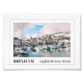 Brixham Harbour, Engelse Riviera, Devon Foto Afdruk (Voorkant)