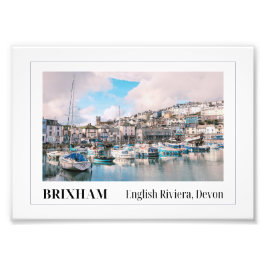 Brixham Harbour, Engelse Riviera, Devon Foto Afdruk