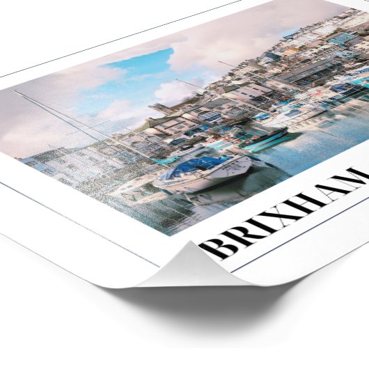 Brixham Harbour, Engelse Riviera, Devon Foto Afdruk (Hoek)