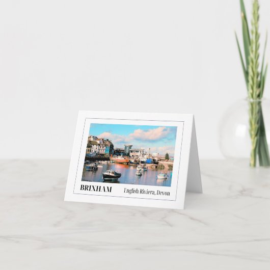 Brixham Harbour, Engelse Riviera, Devon Kaart (Voorkant)