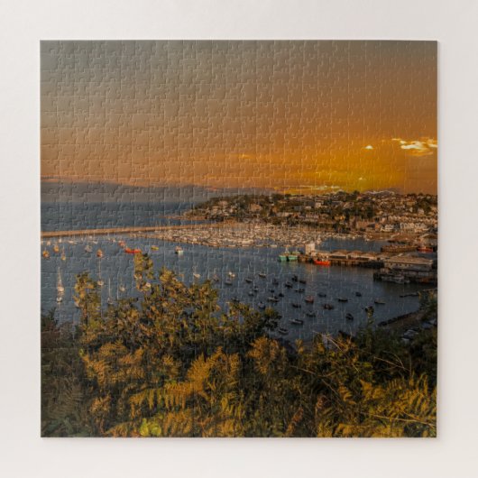 Brixham Harbour op Sunset Legpuzzel (Verticaal)
