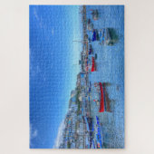 Brixham Haven: Kleurrijke boten & heuvels van Devo Legpuzzel (Verticaal)