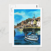 Brixham-haven, Zuid-Devon Briefkaart (Voorkant / Achterkant)