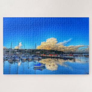 Brixham Reflections: Gouden Wolken & Marina Uitzic Legpuzzel