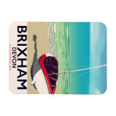 Brixham strand Devon vintage reisposter Magneet (Horizontaal)