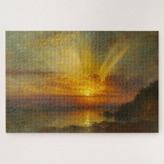 Brixham Sunrise Turner Style Coastal Jigsaw Puzzle Legpuzzel (Horizontaal)