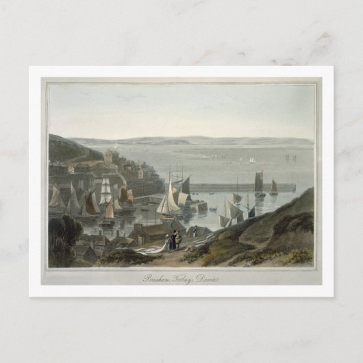 Brixham, Torbay, Devon, uit deel VIII van 'A Voy' Briefkaart (Voorkant)