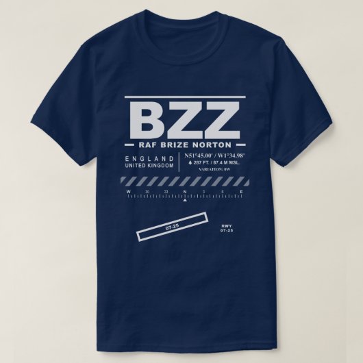Brize Norton Airport BZZ T-shirt (Design voorkant)