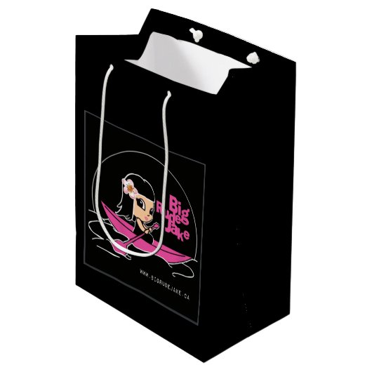 BRJ Roze Kano Logo Medium Gift Bag Medium Cadeauzakje (Voorkant Gekanteld)
