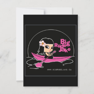 BRJ Roze Kano Post Kaart