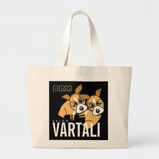 BRM Chihuahua Twin Vartali Bag Grote Tote Bag (Voorkant)