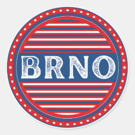 Brno City Pride Embleem – Tsjechische identiteit Ronde Sticker