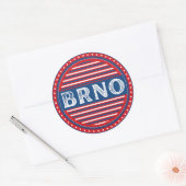 Brno City Pride Embleem – Tsjechische identiteit Ronde Sticker (Envelop)