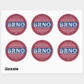 Brno City Pride Embleem – Tsjechische identiteit Ronde Sticker (Vel)