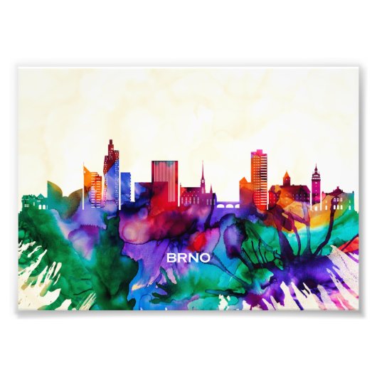Brno Skyline Foto Afdruk (Voorkant)