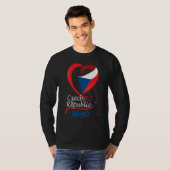 Brno Tsjechië heart Flag lion Coat of Arm Em T-shirt (Voorkant volledig)