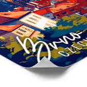 Brno Tsjechische vintage reisillustratie Poster (Hoek)