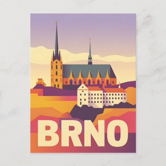 Brno-vintage Briefkaart (Voorkant)
