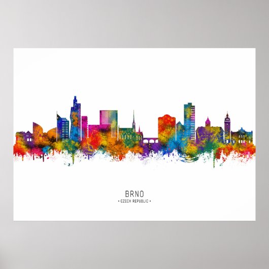 BrnoCzech Republic Skyline Poster (Voorkant)