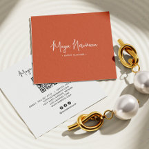 BRNT ORANJE HANDTEKENING Modern Minimal QR Code