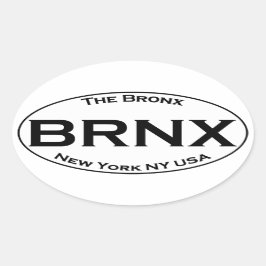 BRNX - De ovaal van de Bronx New York Ovale Sticker