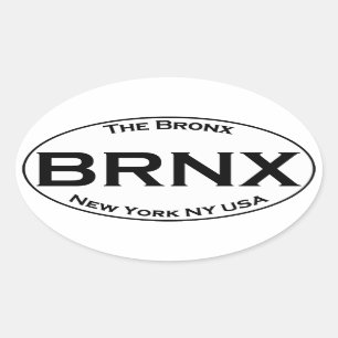 BRNX - De ovaal van de Bronx New York Ovale Sticker
