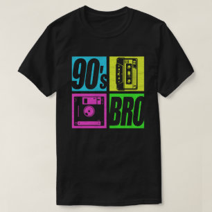 Bro 1990 Mode 90 Thema Party Nineties T-shirt