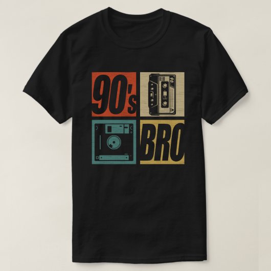 Bro 1990 Mode 90 Thema Party Nineties T-shirt (Design voorkant)