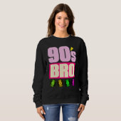Bro 1990: Muziek Theme Party Vinyl Nineties Trui (Voorkant volledig)