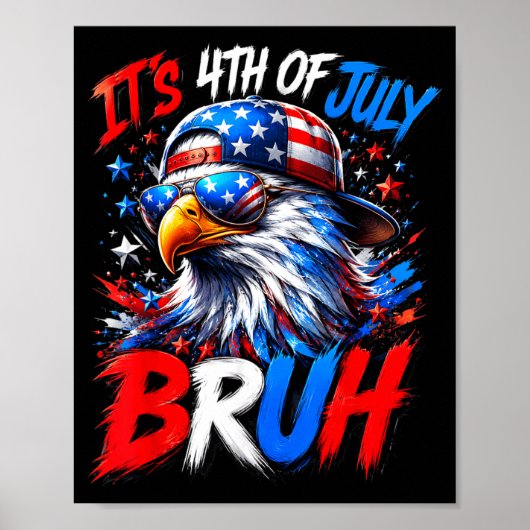 Bro 4 juli jongens kinderen vierde juli kaal poster (Voorkant)