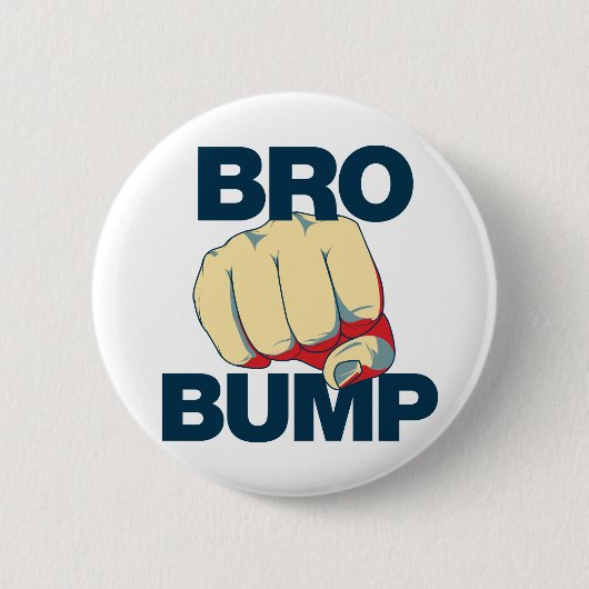 Bro Bump Funny mannen Ronde Button 5,7 Cm (Voorkant)