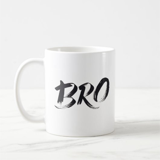 "Bro" Calligrafie Mok - Een Symbool van Vriendscha (Links)