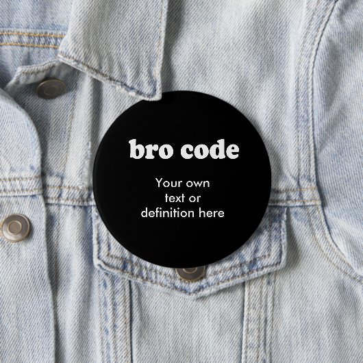 BRO-CODE RONDE BUTTON 4,0 CM (In situ)