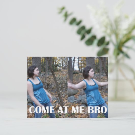 bro, come @ me briefkaart (Staand voorkant)