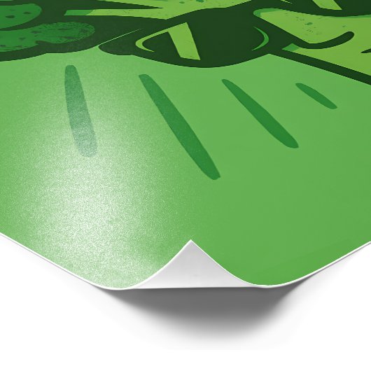 Bro Cool Funny Green Broccoli Design Foto Afdruk (Hoek)