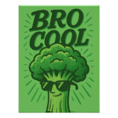 Bro Cool Funny Green Broccoli Design Foto Afdruk (Voorkant)