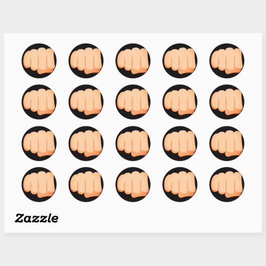 Bro Fist Emoji Ronde Sticker (Vel)