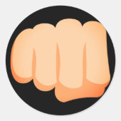 Bro Fist Emoji Ronde Sticker (Voorkant)