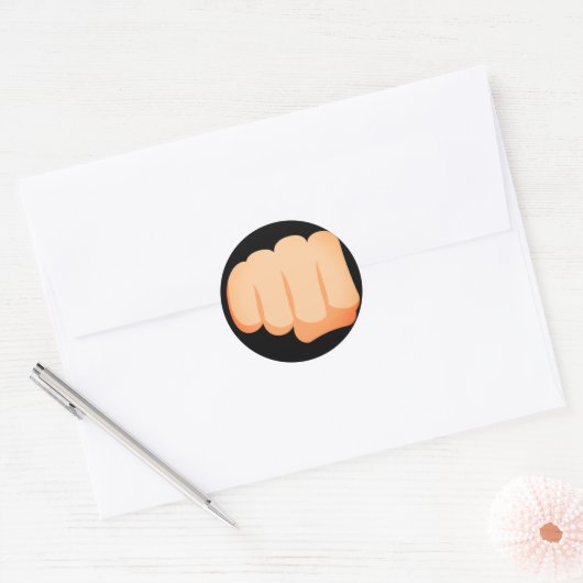 Bro Fist Emoji Ronde Sticker (Envelop)