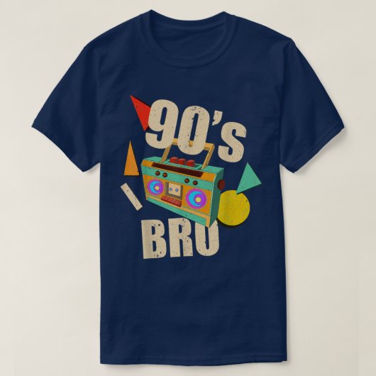 Bro Funny 90s Music Lover Nineties Theme Party T-shirt (Design voorkant)