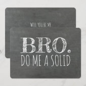 Bro Funny Groomsman of Best Man proposal Kaart (Voorkant / Achterkant)