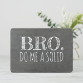 Bro Funny Groomsman of Best Man proposal Kaart (Staand voorkant)