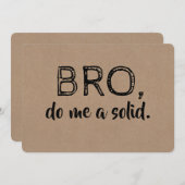 Bro Funny Groomsman of Best Man proposal Kaart (Voorkant / Achterkant)